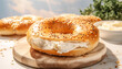 © lichaoshu - bagel with cream cheese