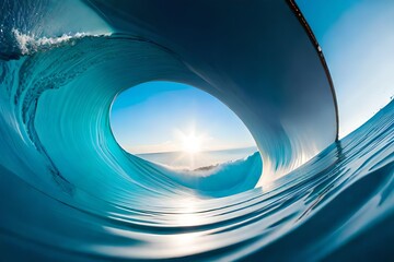 Wall Mural - blue sky and sun