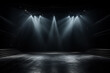stage with spotlight on stage