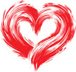 Love symbol using colorful brush stroke