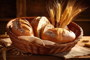 Bread in basket