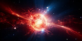 Fototapeta Kosmos - Futuristic abstract background explosion in space