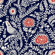 Block Print And Indian Culture Pattern