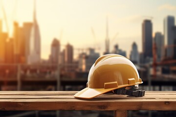 The importance of safety gear for construction workers and the presence of a helmet at a construction site