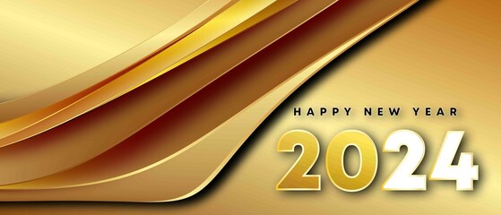 Wall Mural - concept of 2024 Happy New Year posters