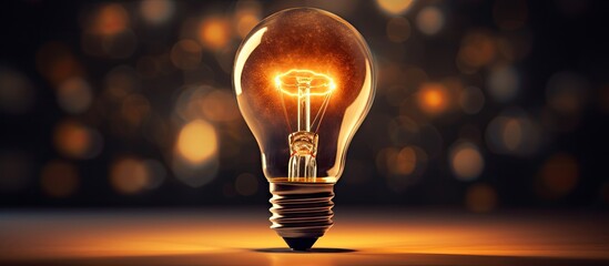 Poster - The innovative concept is represented by the image of a light bulb