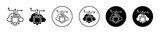 Fototapeta  - edge computing Icon set. cloud computing vector symbol in black filled and outlined style.
