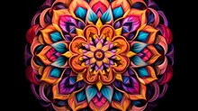 A Stunning Display Of Vibrant Colors In A Breathtaking And Kaleidoscopic Mandala.