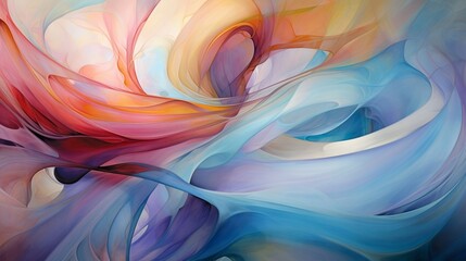 Wall Mural - an ethereal and enchanting abstract creation, a dance of colors and shapes that mesmerizes.