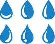 Water Drop Icon in flat set. isolated on transparent background. Liquid drop icon trendy style sign for mobile apps and website design. collection Drop of water simple vector Symbol, logo