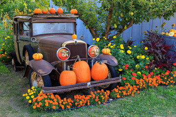 old antique car pumpkin patch keremeos