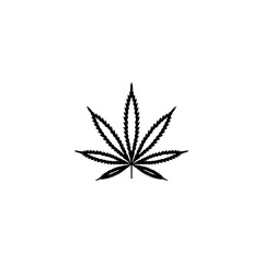 Canvas Print - Cannabis leaf logo illustration flat design template