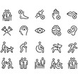 © med - Disabled People Icons vector design