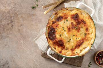 Canvas Print - potato casserole with cream, gratin dauphinois