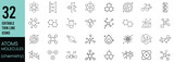 Fototapeta  - Molecule and atom set icon template color editable. Molecule pack symbol vector illustration for graphic and web design.