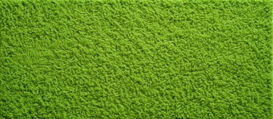 A warm greeting from a green foot scraper with a textured microfiber fabric background Up close you can see the pattern of a green fabric towel texture on the surface