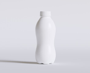 Canvas Print - Milk Plastic Bottle White Color and realistic texture rendering 3D