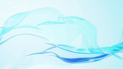 Sticker - Flowing transparent cloth background, 3d rendering.