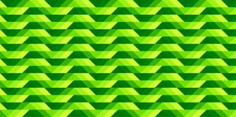 Wall Mural - Diamond glass reflection gradient seamless pattern. Simple flat illustration of a parallelogram and geometric triangle. Gradation green color. For wallpaper, background, and printing motifs.