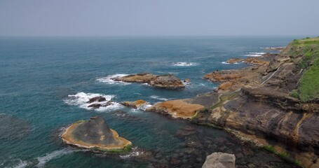 Sticker - Sea coastline under sunny day