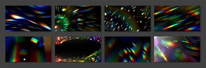 Wall Mural - lens flare background. rainbow diamond reflections, abstract illuminations and lights effects. brigh