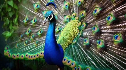 Sticker - a close-up of a peacock