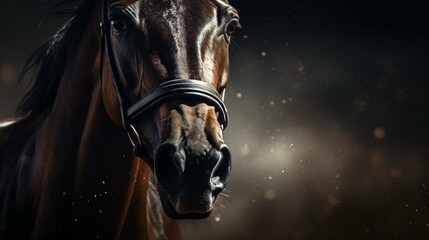 Wall Mural - a horse with a black halter