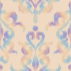 Fototapete - Abstract seamless tileable pattern. Decorative abstract grunge vintage pattern .Ikat style. Vector image.