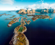 Henningsvær, Nordland, Norway Wanna play football or drone?