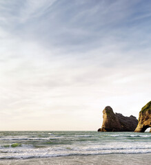  South Island, Tasman, New Zealand Landscape Photography of Two Islands in the Sea 