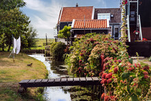 Traditional Dutch Village With With Colorful Houses