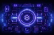 © ChickyKai - Abstract technology hud interface hologram elements neon lights, circle percent vitality innovation on hi tech future design