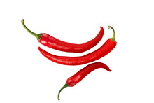 Three Red Hot Chili Peppers On Transparent Background Png
