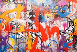 Fototapeta Paryż - Graffiti wall abstract background. Idea for artistic pop art background backdrop.