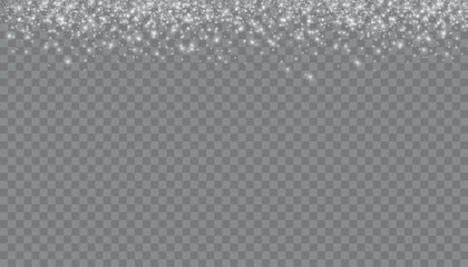 Wall Mural - Transparent shining sun, bright flash. Bright Star. White glowing light explodes on a transparent background. Sparkling magical dust particles. Vector sparkles. To center a bright flash.