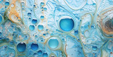 Fototapeta Młodzieżowe - water drops on glass, microscopic cell artwork with lots of cells