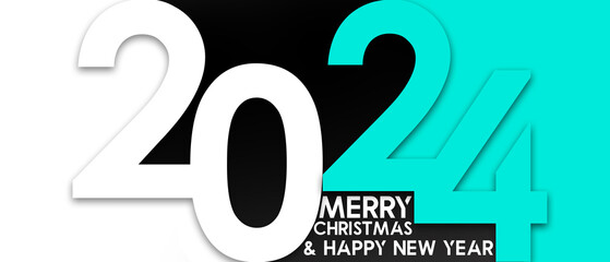 Wall Mural - concept of 2024 Happy New Year posters