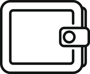 Poster - Leather craft wallet icon outline vector. Tape measure machine. Tailor making