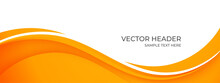 Abstract Orange Banner Background. Graphic Design Banner Pattern Background Template With Dynamic Curve Shapes
