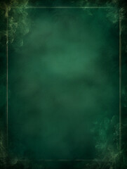 Wall Mural - Abstract empty frame background on dark green color  with copy space