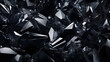 Mesmerizing Black Crystal Formation Textured Background with Shimmering Reflections