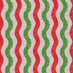 Wall Mural - Christmas glitter seamless pattern with lines illusion. Design for decorating,background, wallpaper, illustration, fabric, clothing.