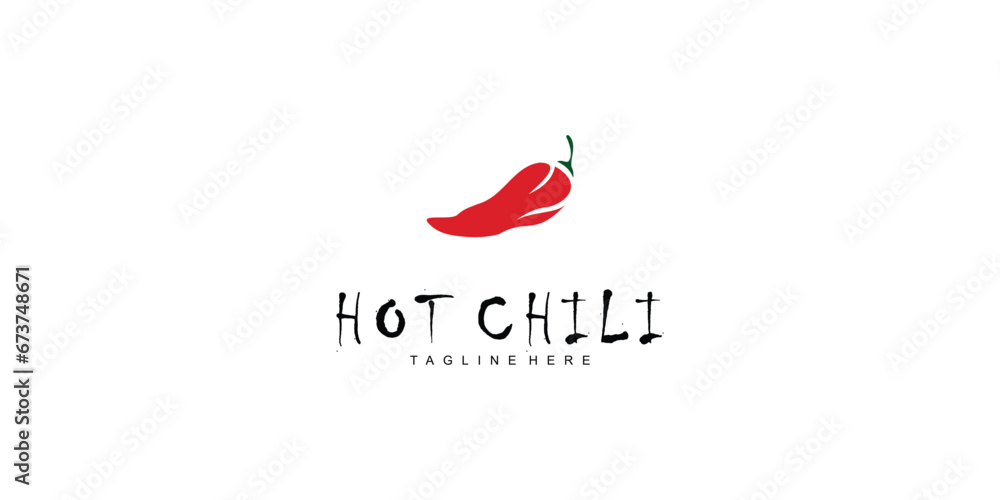 Simple hot chili template design with unique concept| premium vector ...