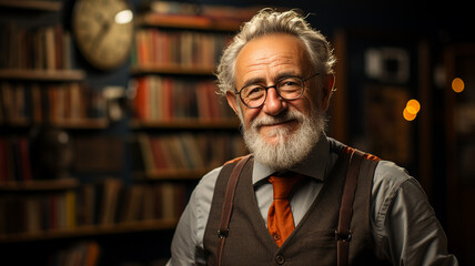 portrait of smiling man in eyeglasses