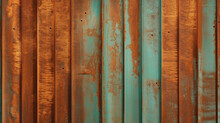 Oxidized Copper Patina Corrugated Sheet Metal Grunge Background Texture. Vintage Antique Weathered And Worn Rusted Bronze Or Brass Abstract Pattern, Green