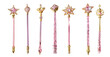 Pink magic wand. Ai generated image
