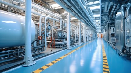 Canvas Print - Inside the industrial factory, industrial background.