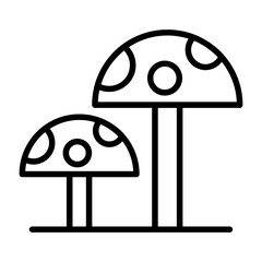 Wall Mural - Mushrooms Icon