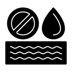 Poster - No Water Icon