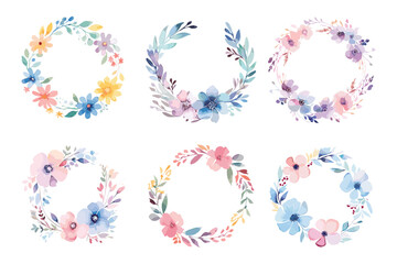 Watercolor rose  floral design set, watercolor rose vector